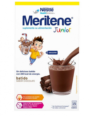 MERITENE JUNIOR SABOR CHOCOLATE 15 SOBRES X 30G -Farmacia Europa